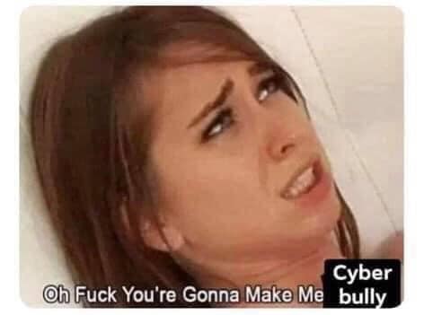 The meme is a screenshot of a woman with a shocked expression, captioned "Oh F**k You're Gonna Make Me...". The text is cut off, but the rest of the sentence is implied to be "...Cry" or something similar. The meme is likely a humorous take on a popular internet meme or phrase.